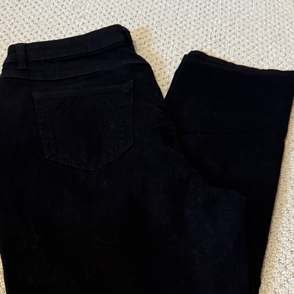 Woman Within Black Straight Leg Jeans - Picture 1 of 6